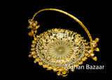 Gold Plate Basket for Lavz with Rhinestone - Afghan Bazaar