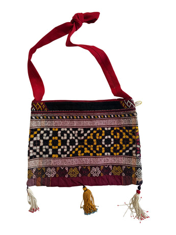 Afghan Purse With Red Strap