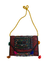 Afghan Purse with 17 inch yellow strap