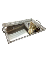Large Shirnee Tray With Handles in Silver