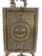 Metal Koran Box with Rhinestone in Silver