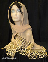Scarf - Gold color - Afghan Bazaar