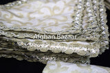 Off White and gold Henna Wrap with Mirror Cover and Koran Cover - Afghan Bazaar