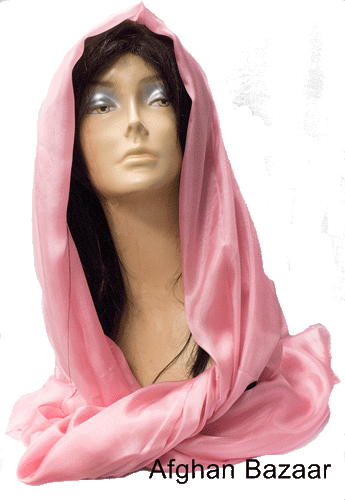 Pink Silk Scarf - Afghan Bazaar