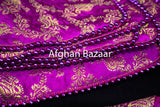 Purple and Gold Flower Henna Wrap with Mirror Cover and Koran Cover - Afghan Bazaar