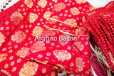Red and gold Henna Wrap with Mirror Cover and Koran Cover - Afghan Bazaar