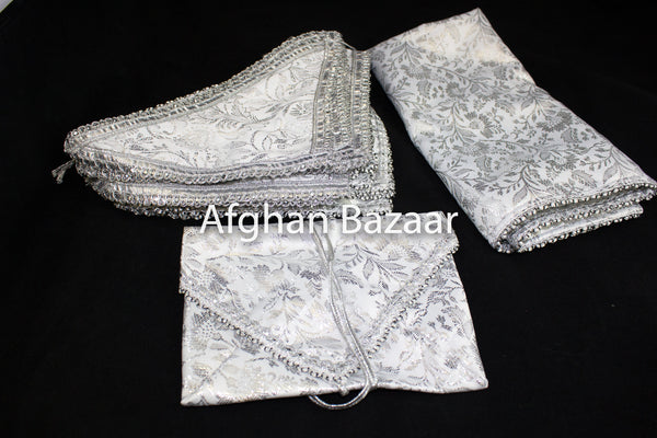 Silver Henna Wrap with Mirror Cover and Koran Cover - Afghan Bazaar