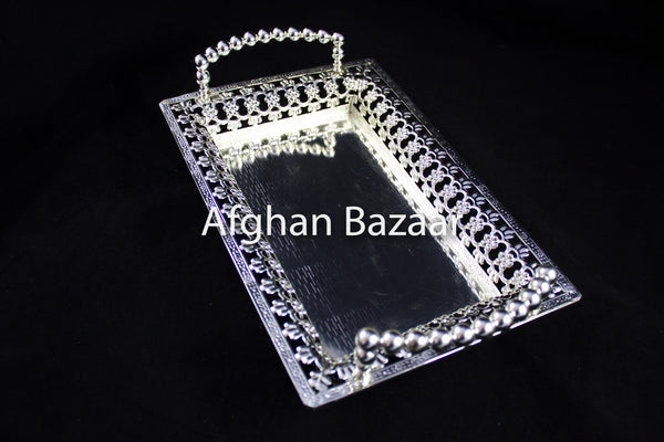 Silver Plated Tray - Afghan Bazaar