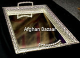 Silver Tray Rectangular - Afghan Bazaar