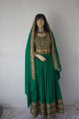 3-piece Georgette Nikah Afghan dress - Afghan Bazaar